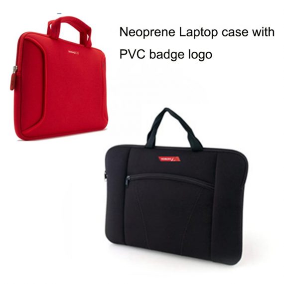 Neoprene Laptop case with PVC badge logo