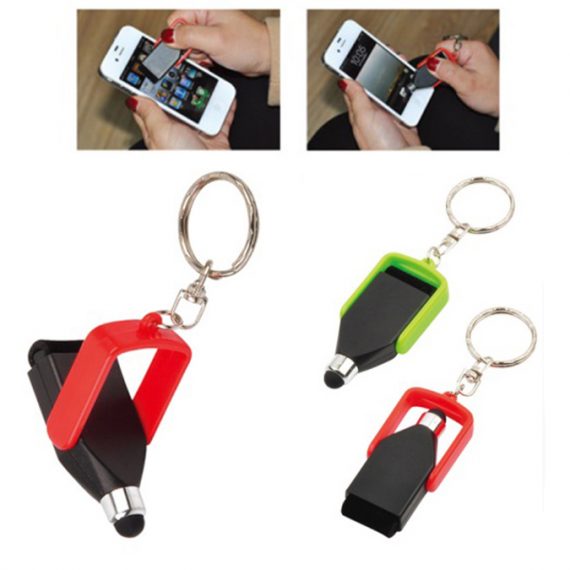Keychain with Stylus And Cleaner